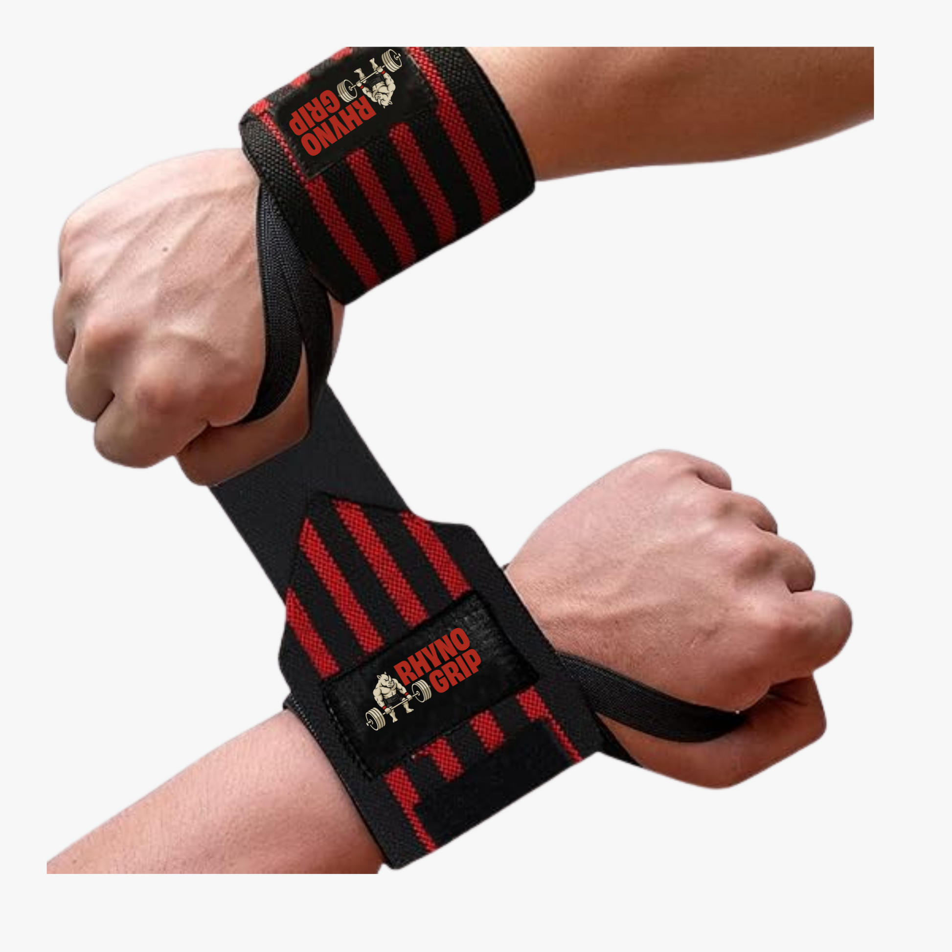 RhynoGrip Heavy-Duty Wrist Support Wraps (Pair)