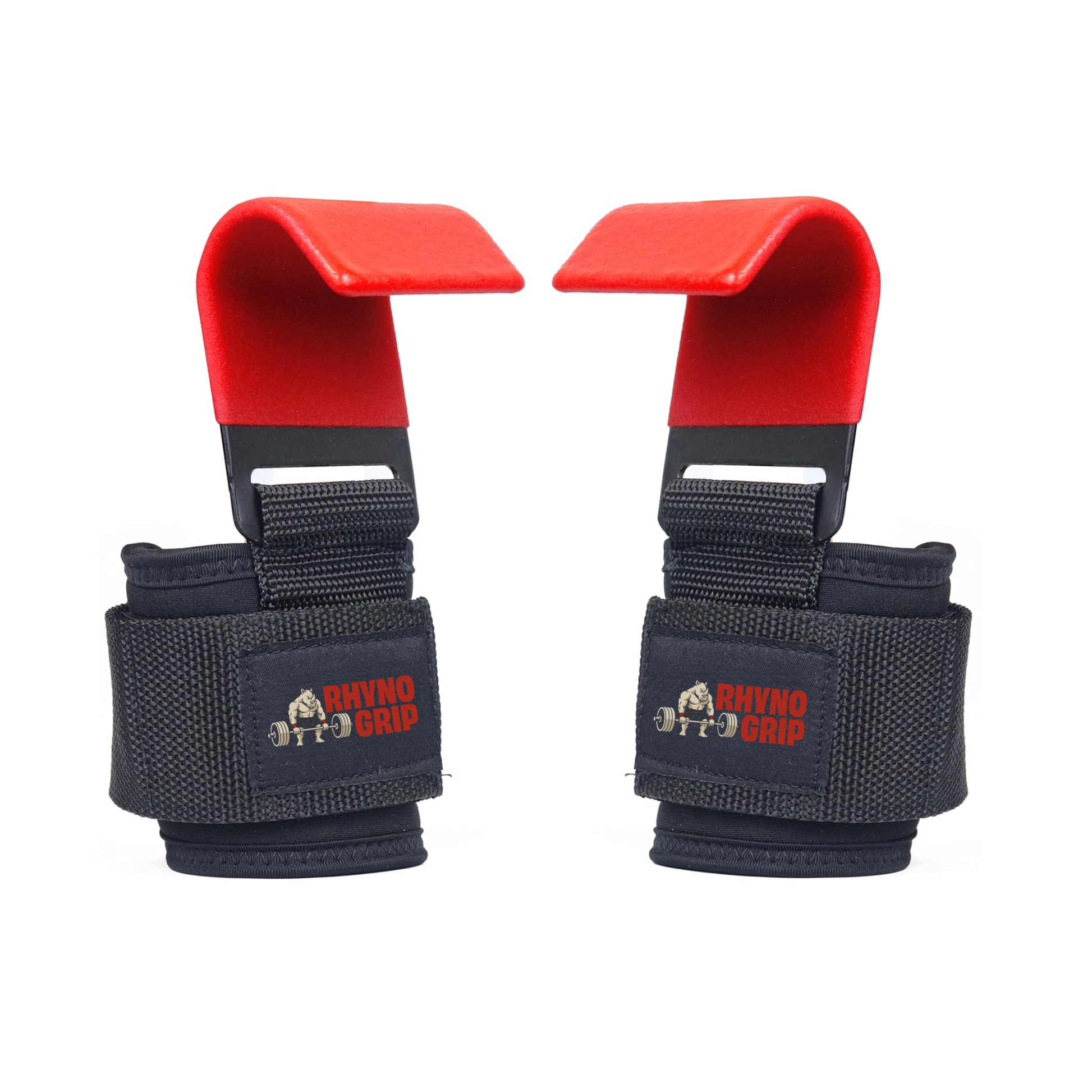 Rhynogrip™ Heavy-Duty Lifting Hooks – Wrist Wraps with Steel Hooks for Deadlifts & Pulls