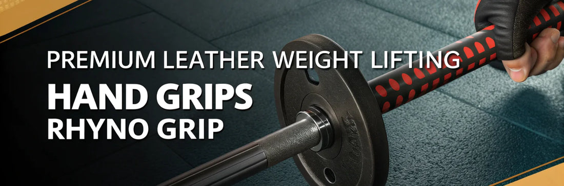 Premium Leather Weight Lifting Hand Grips | Rhyno Grip